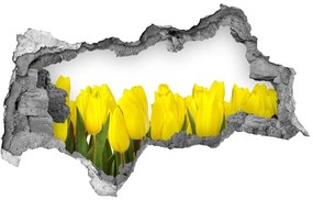 3d lyuk fal dekoráció Sárga tulipánok nd-b-2665979