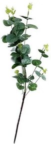 Műanyag eukaliptusz szár, zöld, 67 cm