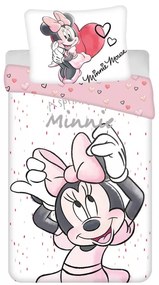 Disney Minnie White ágyneműhuzat 140×200cm, 70×90 cm
