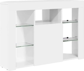 Sarok LED TV szekrény Magas fényű Fehér 104 x 40 x 68 cm