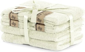 Bamby Ecru szett 2 db világosbézs fürdőlepedővel és 4 db törölközővel - DecoKing