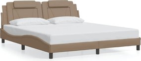 vidaXL cappuccino színű műbőr ágykeret Viana matrac nélkül 180x200 cm