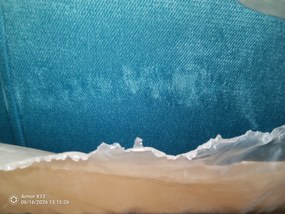 Akció Kárpitozott boxspring ágy GLORIEN VELVET 140x200 cm türkiz II. osztály Matrac: Bonell rugós matrac