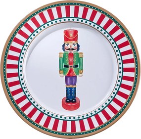 XMAS fém tányér Ø33cm , diótörő