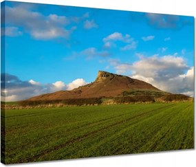 Vászonkép 40x30 Hegy a mező mögött