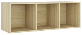 4 db sonoma tölgy színű szerelt fa TV-szekrény 107 x 35 x 37 cm