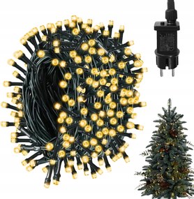 Karácsonyfa Fényfüzér Kültéri Beltéri Karácsonyi Fehér Meleg 600LED 100M