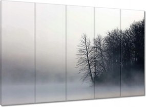 Vászonkép 100x70 Ködös erdő Tél