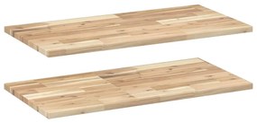 2 db kezeletlen tömör akácfa függőpolc 100 x 40 x 2 cm
