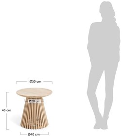 Irune teakfa tárolóasztal, ø 50 cm - Kave Home