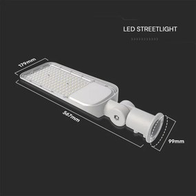 LED utcai lámpa szürkületérzékelővel LED/100W/230V 4000K IP65 szürke
