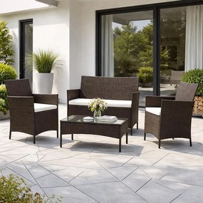 7-részes AVENBERG GRANDE kerti bútor szett - barna