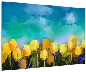 Sárga tulipán képe (90x60 cm)