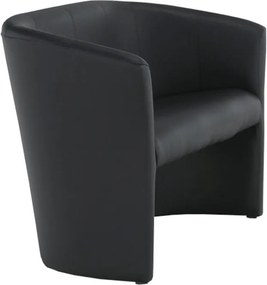 Klub duplafotel, fekete textilbőr, CUBA