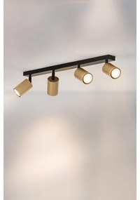 Spotlámpa ZOOM 4xGU10/25W/230V fekete/arany