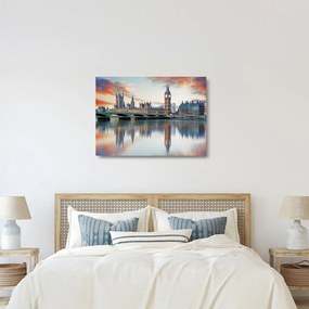 Kép - a Parlament londoni házai (üvegen) (70x50 cm)