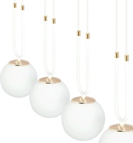 Emibig modern függeszték glam fehér emi1115/3