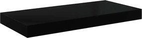 vidaXL magasfényű fekete MDF lebegő fali polc 50 x 23 x 3,8 cm