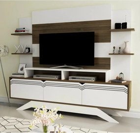 Delpi Walnut and White TV-fal