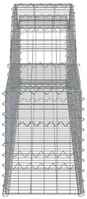 3 db íves horganyzott vas gabion kosár 300x30x40/60 cm