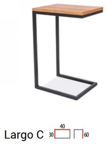 Largo C 40cm Lerakóasztal Tölgy/Fekete