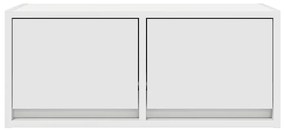 2 db fehér szerelt fa TV-szekrény 60x31x25,5 cm