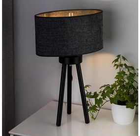 Duolla - Asztali lámpa OVAL 1xE27/15W/230V átm. 30 cm szürke