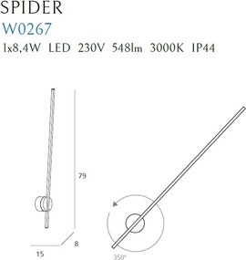 Fali Lámpa Fekete MAXLIGHT W0267