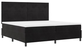 vidaXL Boxspring Ágy Matrac nélkül Fekete 200x200 cm Bársony