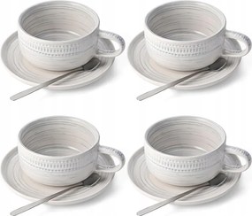 Cieex Kerámia csésze szett kávéscsésze tartó és kanál 260mlx4db