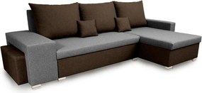 PETR Kinyitható sarokkanapé Szürke/cappuccino