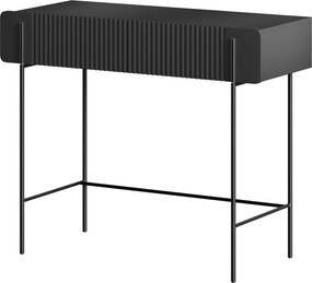 Malmi fésülködőasztal fiókokkal 100 cm - fekete matt / fekete lábak