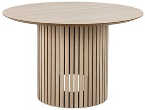Asztal Oakland K106Világos tölgy, 75cm, Közepes sűrűségű farostlemez, Természetes fa furnér, Fa