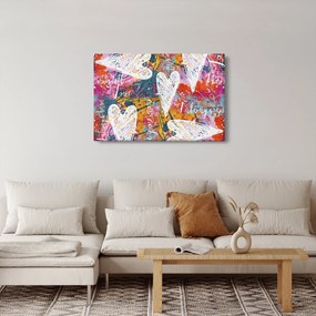 Kép - szív egy absztrakt háttérben (90x60 cm)
