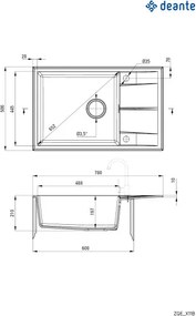 Eridan gránit mosogató_alabástrom_1 medence+csepegtető