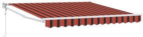 Automatikus Behúzható Napellenző Narancs és Barna 300x250 cm