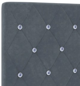 LED fejtámla kristály gombos steppelt sötétszürke 80 cm bársony