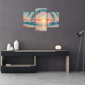 Kép – Naplemente mozaik (90x60 cm)