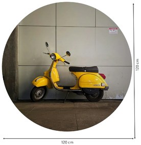 PIPPER. Textil kör alakú falmatrica "Vespa" Méret: 100cm