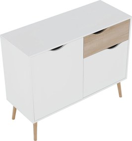 komód, tölgy sonoma/fehér, OSLO 75387
