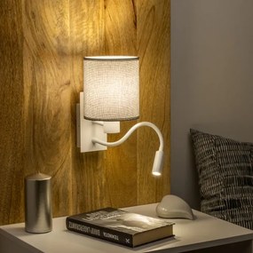 Brilagi - LED Fali lámpa NUBILA 1xE27/25W/230V + LED/3W fehér/szürke