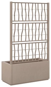 vidaXL barna polipropilén rácsos kerti ültetőláda 80 x 36 x 140 cm
