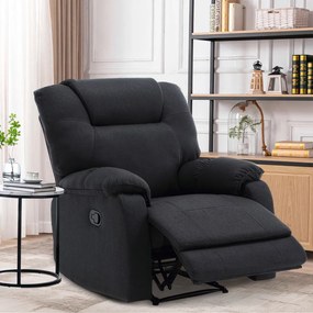 Scaun De Relaxare Reglabil Manual, Culoare Gri, Tapițat Cu Material Textil TV-4088 ,