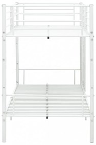 fehér fém emeletes ágy 90 x 200 cm