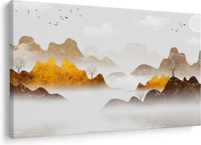 Kép - Hegyek a ködben (90x60 cm)