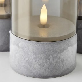 Brilliant - 3 darabos LED gyertya készlet BOUGIE LED/2xAA IP44 szürke/füstszínű