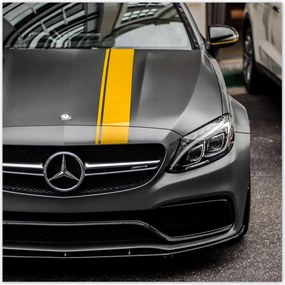 Poszterek 100x100 Mercedes Amg Sárga csík