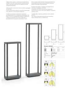 Redo 90580 - WAKE LED kültéri lámpa, 8W, 230V, 3000K, 20 cm, IP65, antracit