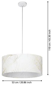 Eglo 900635 - Csillár zsinóron BUCAMARANGA 1xE27/40W/230V