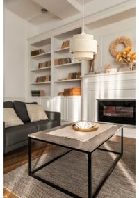 BOHO függőlámpa zsinórral 1xE27/60W/230V Ø 20 cm fehér